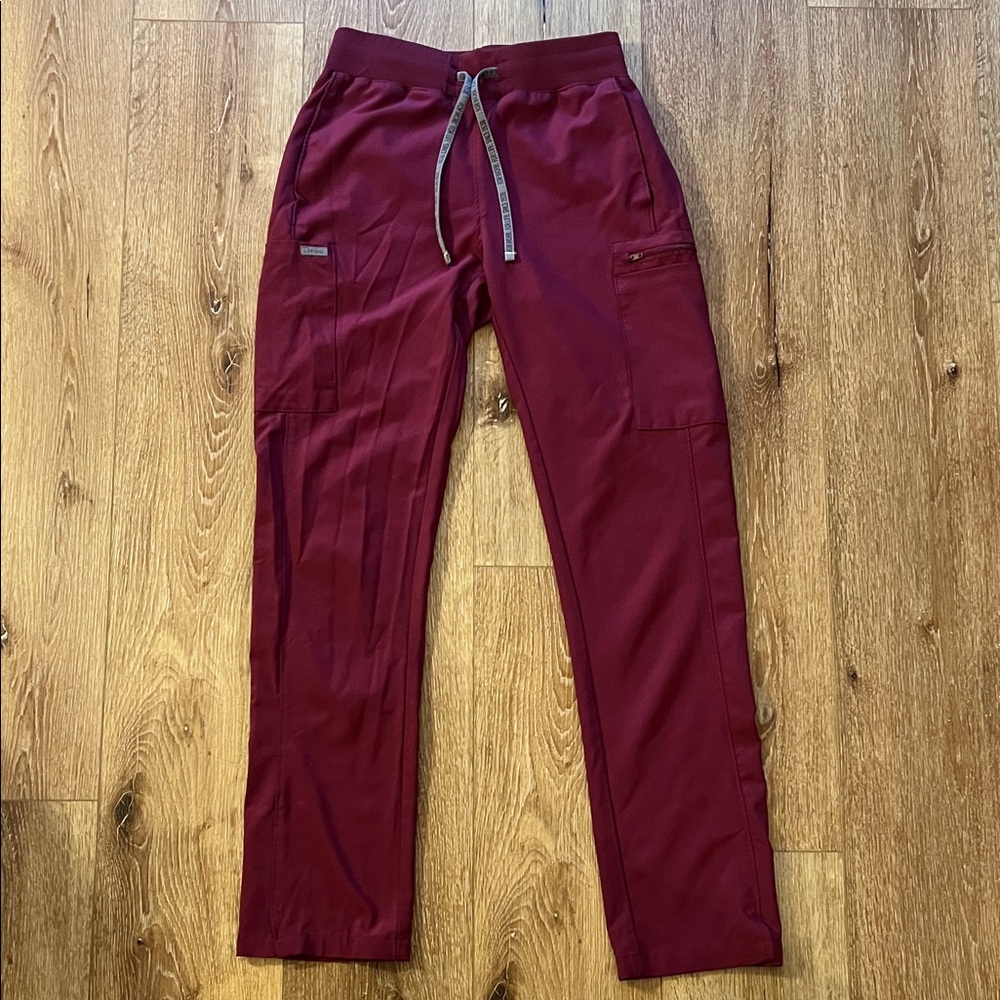 Landau Women's wine Straight Leg scrub Pants
